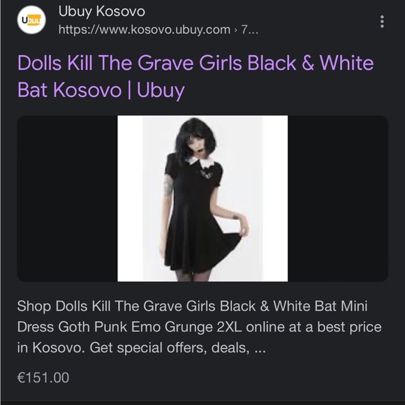 *Sold out* Dk Gothic bat dress - Picture 5 of 5